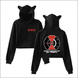 EXO Cat Ears Hoodie - black 1 / L - EXO