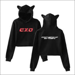 EXO Cat Ears Hoodie - black 2 / L - EXO