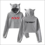 EXO Cat Ears Hoodie - gray 2 / L - EXO