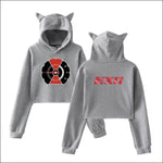 EXO Cat Ears Hoodie - gray / L - EXO