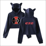 EXO Cat Ears Hoodie - navy / L - EXO