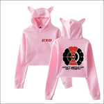 EXO Cat Ears Hoodie - pink 1 / L - EXO