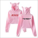 EXO Cat Ears Hoodie - pink 2 / L - EXO