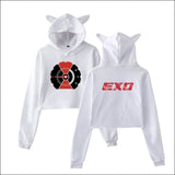 EXO Cat Ears Hoodie - white / L - EXO