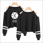 EXO Long Sleeve Crop Top - black 1 / L - EXO