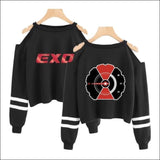 EXO Long Sleeve Crop Top - black / L - EXO