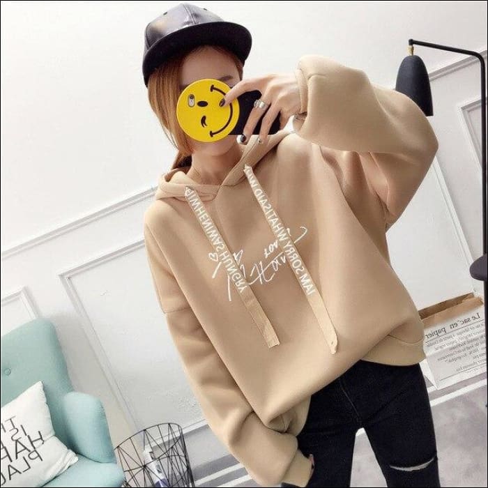 EXO Short Sleeve Ribbon Hoodie - khaki 3 / S - EXO