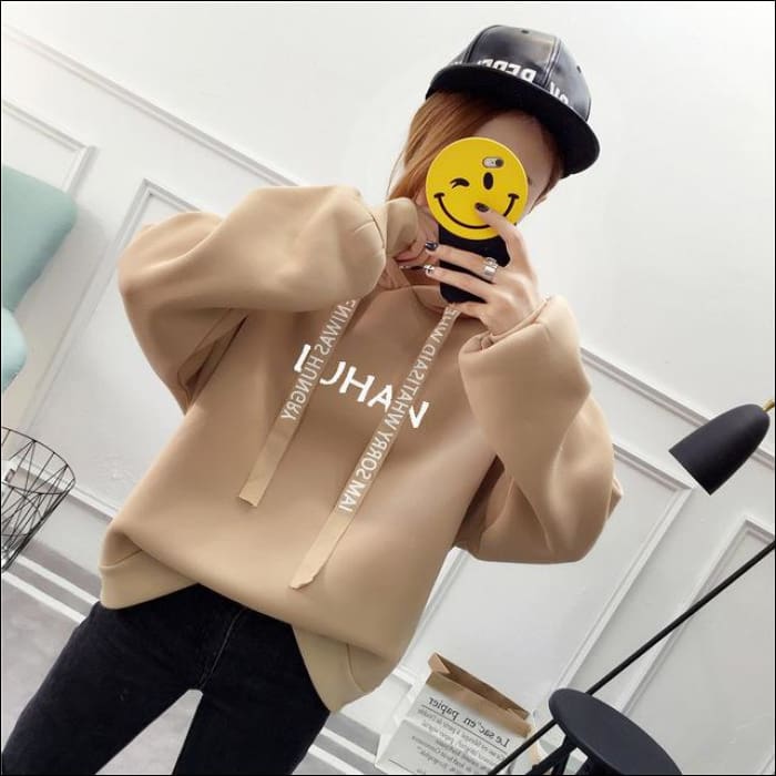 EXO Short Sleeve Ribbon Hoodie - khaki 6 / S - EXO