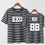 EXO Striped Pink/Black T-Shirt - 16 / One Size - EXO