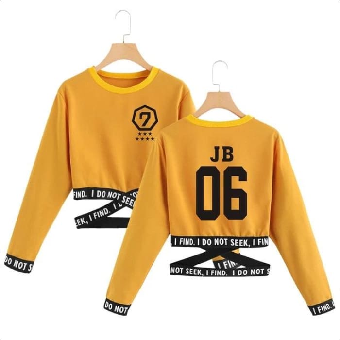 GOT7 O-NECK SWEATSHIRT LONG SLEEVE - Yellow 4 / S - GOT7