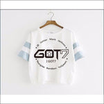 GOT7 Short Sleeve Crop Top - Blue / S - GOT7