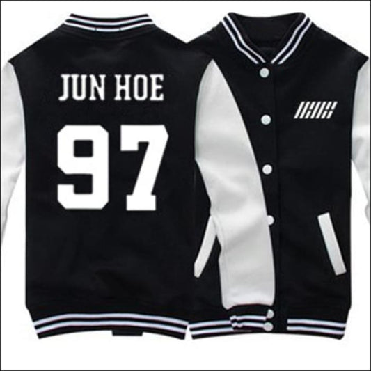 iKON Baseball Varsity Jacket - Black / S
