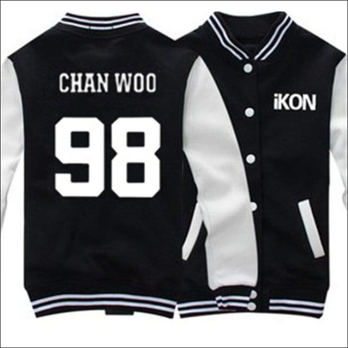 iKON Baseball Varsity Jacket - Ivory / S