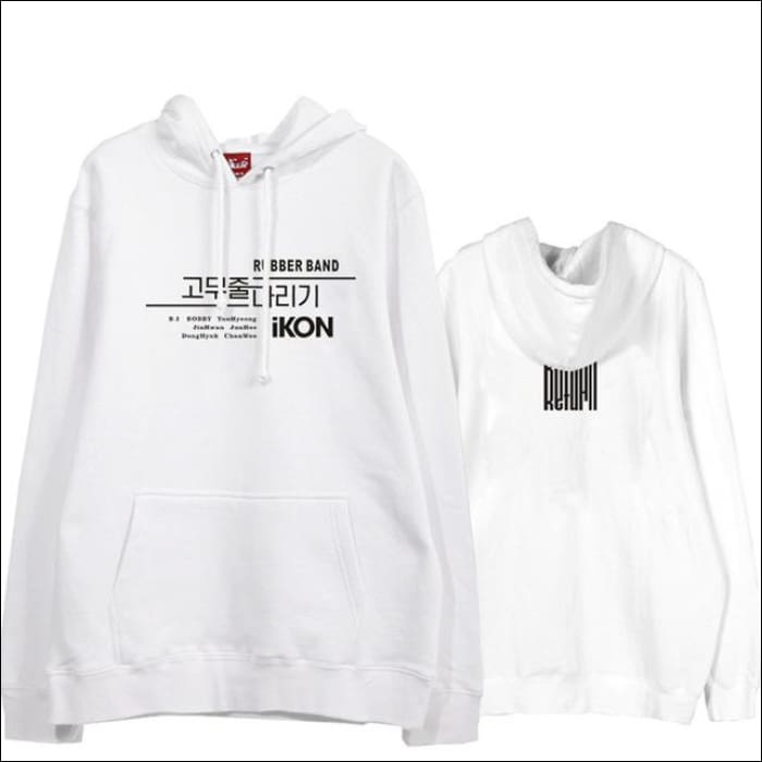 iKON Black Hoodie KR Edition - White / S - ikon
