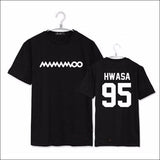 MAMAMOO Black T-Shirt Short Sleeve - HWASA / L - MAMAMOO