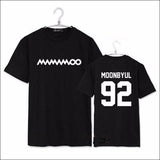 MAMAMOO Black T-Shirt Short Sleeve - MOONBYUL / L - MAMAMOO