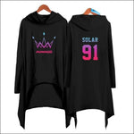 MAMAMOO Women Long Pullover Hoodie - BLACK 2 / XXXL - MAMAMOO