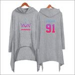 MAMAMOO Women Long Pullover Hoodie - GRAY 1 / XXXL - MAMAMOO