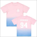 Monsta X Pink/Blue Short T-Shirt - HYUNGWON / L / China - MONSTA X