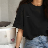 Icon Folded Sleeve Long Cotton T-Shirt