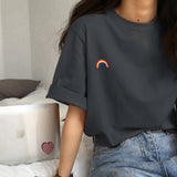 Icon Folded Sleeve Long Cotton T-Shirt