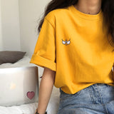 Icon Folded Sleeve Long Cotton T-Shirt