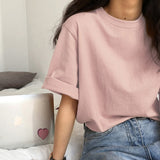 Icon Folded Sleeve Long Cotton T-Shirt