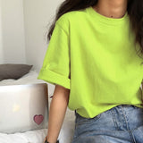 Icon Folded Sleeve Long Cotton T-Shirt