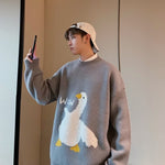 Pullover Cartoon Goose Knitted Couple Sweater