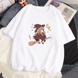 Baggy Cute Short Sleeved Witchcraft T-Shirt