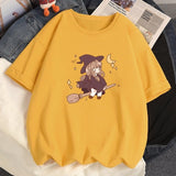 Baggy Cute Short Sleeved Witchcraft T-Shirt