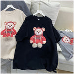 Kawaii Fur Ball Tshirt Summer Cotton Half Sleeve Round Neck