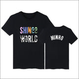 SHINee Black T-Shirt - Black MINHO / XXS - SHINee