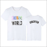 SHINee Black T-Shirt - WHite JOMGHYUN / XXS - SHINee