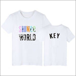 SHINee Black T-Shirt - White KEY / XXS - SHINee