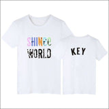 SHINee Black T-Shirt - White KEY / XXS - SHINee