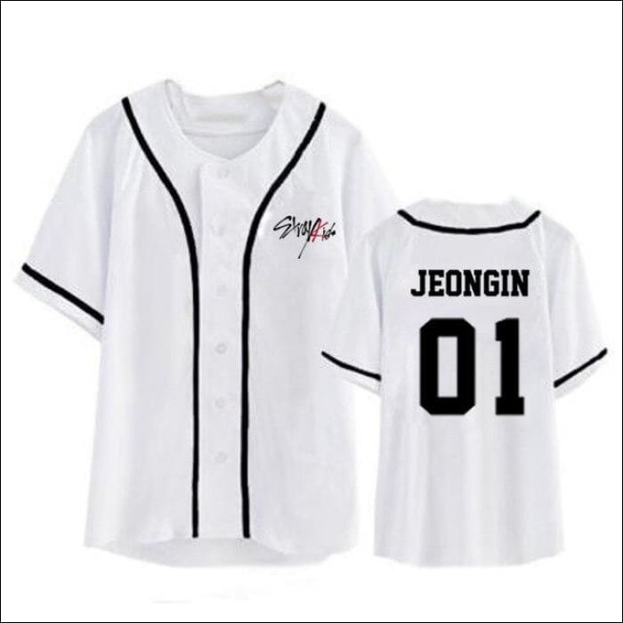StrayKids BASEBALL VARSITY SHIRT - JEONGIN / L - StrayKids