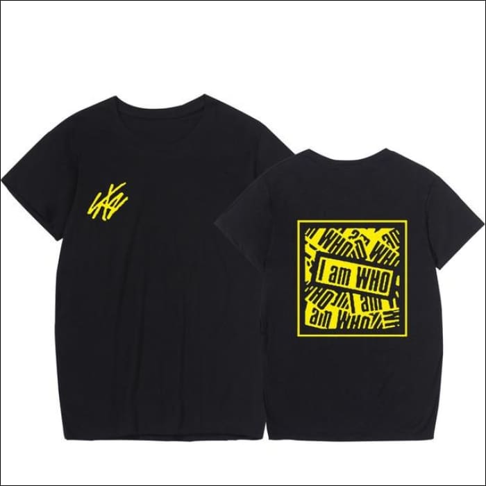 StrayKids ’I AM WHO’ 2nd edition T-Shirt - black / XXS - StrayKids