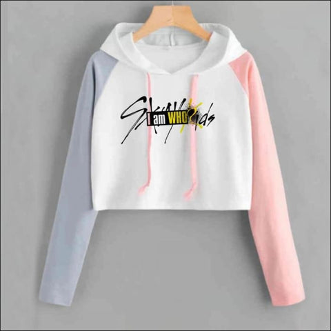 StrayKids ’I AM WHO’ Patchwork Crop Top - StrayKids