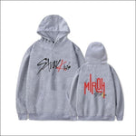 StrayKids Long Sleeve Hoodie - gray / XXL - StrayKids