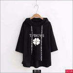 TFBoys Short Sleeve Hoodie - black 2 / S - TFBoys