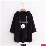 TFBoys Short Sleeve Hoodie - black 2 / S - TFBoys