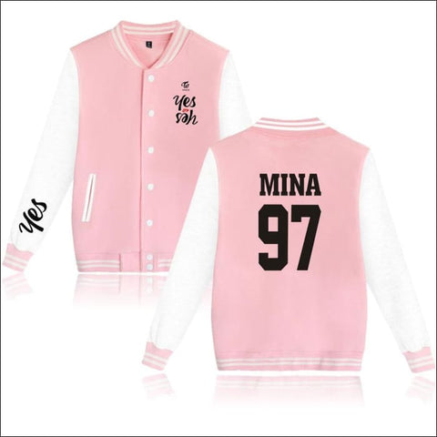 TWICE BASEBALL VARSITY SHIRT - TWICE