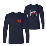 TWICE Plain Long Sleeve printed T-Shirt - navy blue / XXS - TWICE